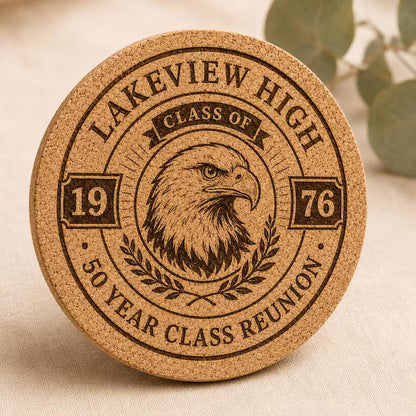 Custom Logo Cork Coasters, Personalized Engraved Coasters, Wedding Favors, Business & Corporate Gifts